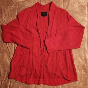 Sanctuary Red Linen Blazer Size Xl
